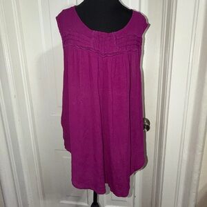 St. John's Bay Magenta Sleeveless Tunic, plus size 3x, tank top, shirt